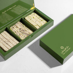 Three Slices Luxury Wooden Suger Free Box  Approx. 1350G